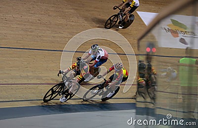 Sixday cycling series finals in palma velodrome Editorial Stock Photo