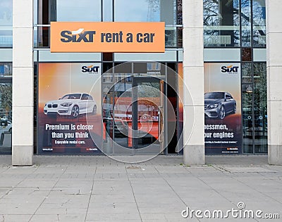 SIXT rental car office Editorial Stock Photo