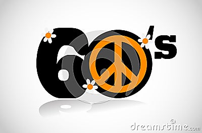 Sixties peace symbol Vector Illustration