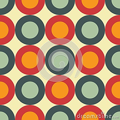 Sixties seamless pattern Vector Illustration