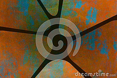 Sixties or Seventies Decoration Background Stock Photo