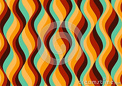 Sixties themed wallpaper design Vector Illustration