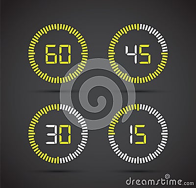 A sixty second timer Vector Illustration