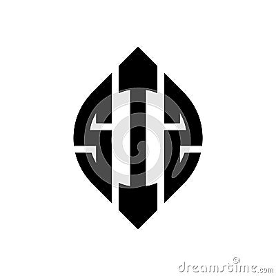 SIZ circle letter logo design with circle and ellipse shape. SIZ ellipse letters with typographic style. The three initials form a Vector Illustration