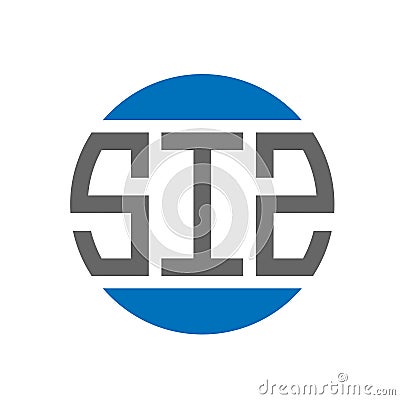 SIZ letter logo design on white background. SIZ creative initials circle logo concept. SIZ letter design Vector Illustration