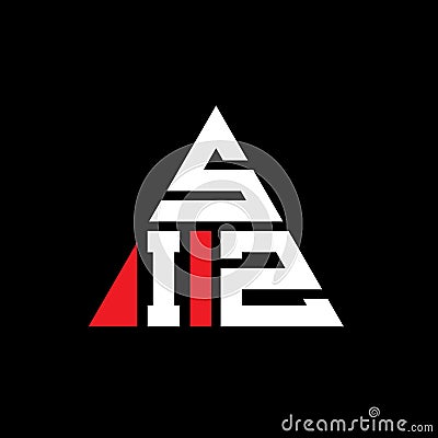 SIZ triangle letter logo design with triangle shape. SIZ triangle logo design monogram. SIZ triangle vector logo template with red Vector Illustration