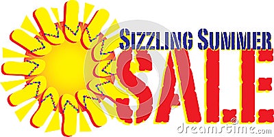 Sizzling Summer Sale Stock Photo