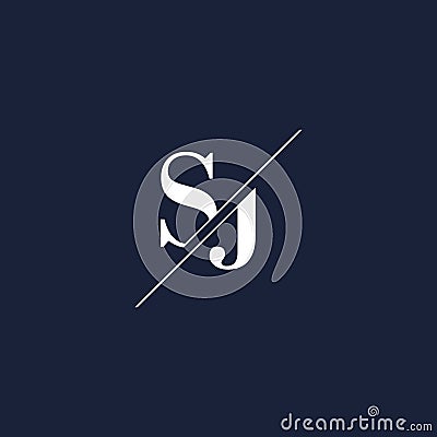 SJ initial modern logo designs inspiration, minimalist logo template Vector Illustration