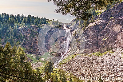 Skakavitsa waterfall in Rila Mountains, Bulgaria Stock Photo