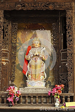 Skanda bodhisattva statue Stock Photo