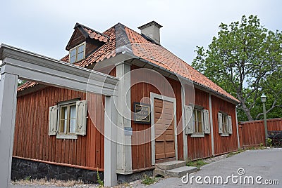 Old Traditional Swedish House Editorial Stock Photo