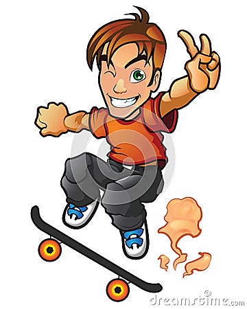 SKate Board Boy Stock Photo