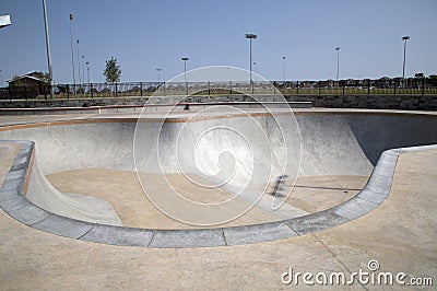 Skate Park at Northeast Community Park Frisco TX Stock Photo