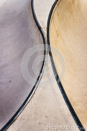 Skate-park rails background Stock Photo