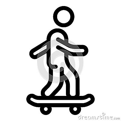 Skate rider icon outline vector. Park skateboard Stock Photo