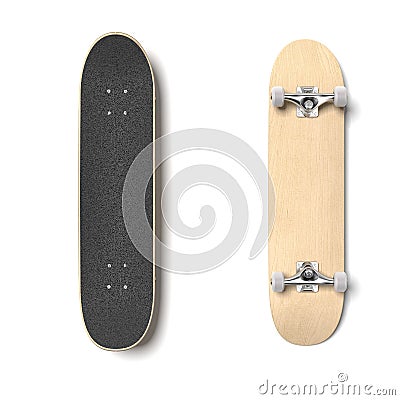 Skateboard deck isolated Stock Photo