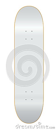Skateboard Deck Template 7.75 Vector Illustration
