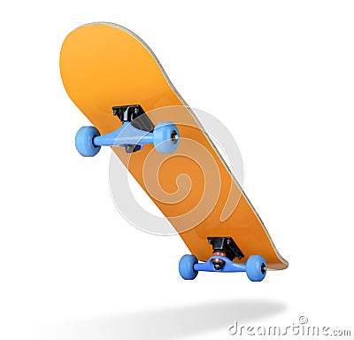 Skateboard deck on white background, isolated path included Stock Photo