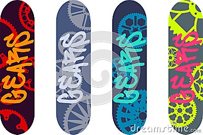 Skateboard designs Vector Illustration