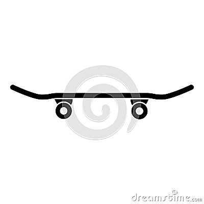 Skateboard icon black color illustration flat style simple image Vector Illustration