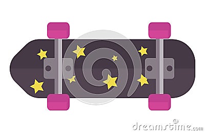 Skateboard icon extreme sport sign vector illustration. Vector Illustration