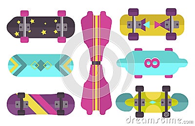 Skateboard icon extreme sport sign vector illustration. Vector Illustration