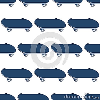 Skateboard pattern seamless. skateboarding ornament. Vector back Vector Illustration