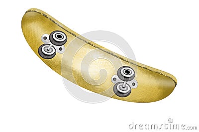Skateboard, sports equipment isolated on white background, bottom view Stock Photo