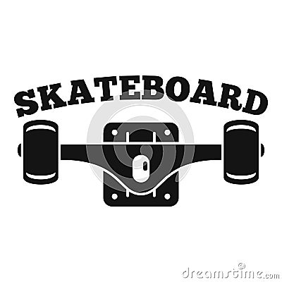 Skateboard tool logo, simple style Vector Illustration