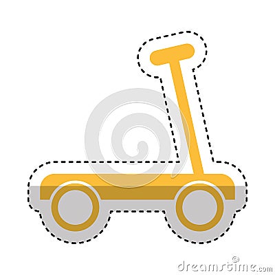 Skateboard toy isolated icon Vector Illustration