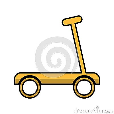 Skateboard toy isolated icon Vector Illustration