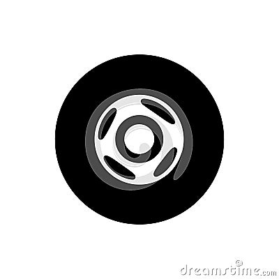 Skateboard Wheel Icon Vector Illustration