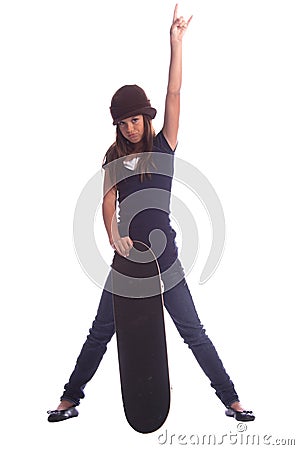 Skater Girl Stock Photo