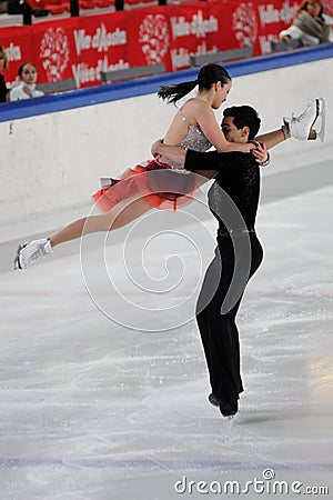 Skaters Cappellini Lanotte -Italian Championship Editorial Stock Photo