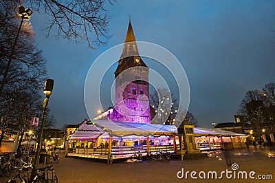 Skating rink in centre of town Editorial Stock Photo