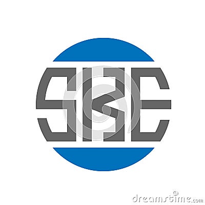 SKE letter logo design on white background. SKE creative initials circle logo concept. SKE letter design Vector Illustration