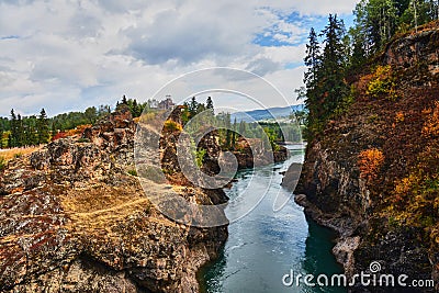 Skeena river in Kitwanga, BC, Canada Stock Photo