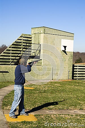 Skeet Shooter III Stock Photo