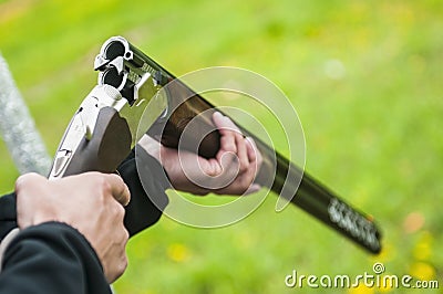 Skeet Shooting Stock Photo