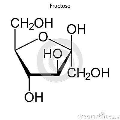 Skeletal formula of chemical molecule Stock Photo