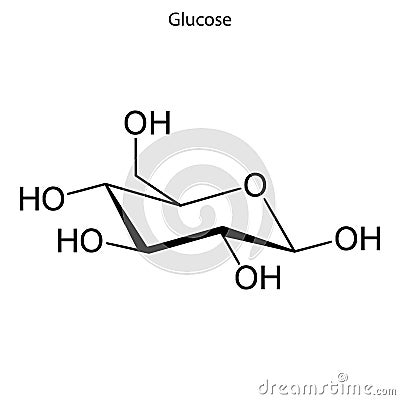 Skeletal formula of chemical molecule Stock Photo