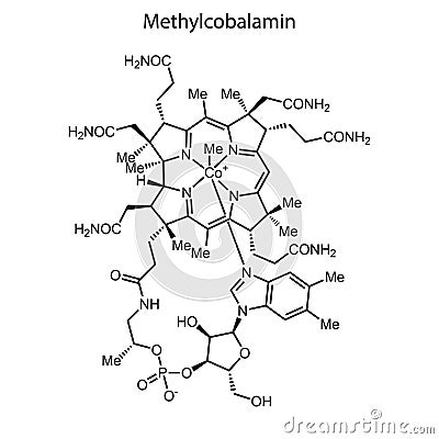 Skeletal formula of molecule Stock Photo