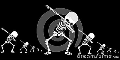 Skeleton dab Stock Photo