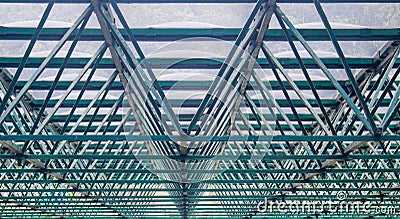 Skeleton of a greenhouse roof Stock Photo