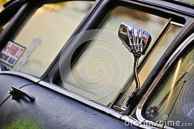 Skeleton hand mirror Stock Photo