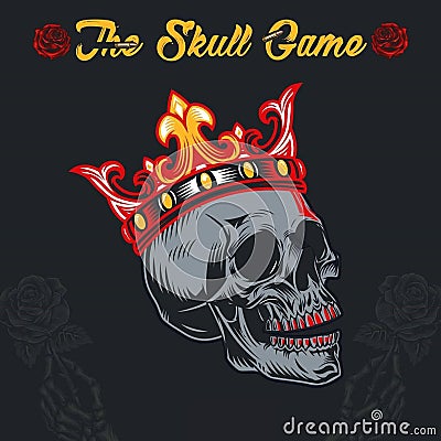 Skeleton illustration ideas - skull game Cartoon Illustration