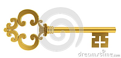 Skeleton key Cartoon Illustration