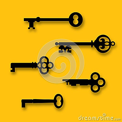 Skeleton Keys Vector Illustration
