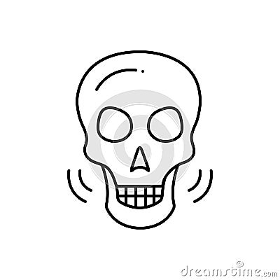 Black line icon for Skeleton, auricular and osteology Vector Illustration