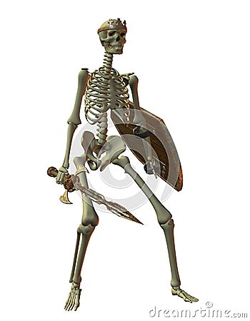 Skeleton Warrior Stock Photo